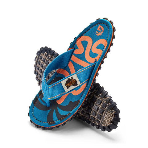 Islander Flip-Flops - Women's - Blue Palmetto